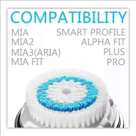 Clarisonic Luxe Cashmere Facial Cleansing Brush Head Replacement 3 PACK - Picture 3 of 3